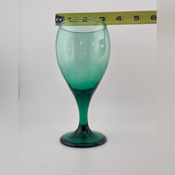 Vintage, Juniper Green, Teardrop Wine/Water Glass by Libbey - Picture 6 of 6
